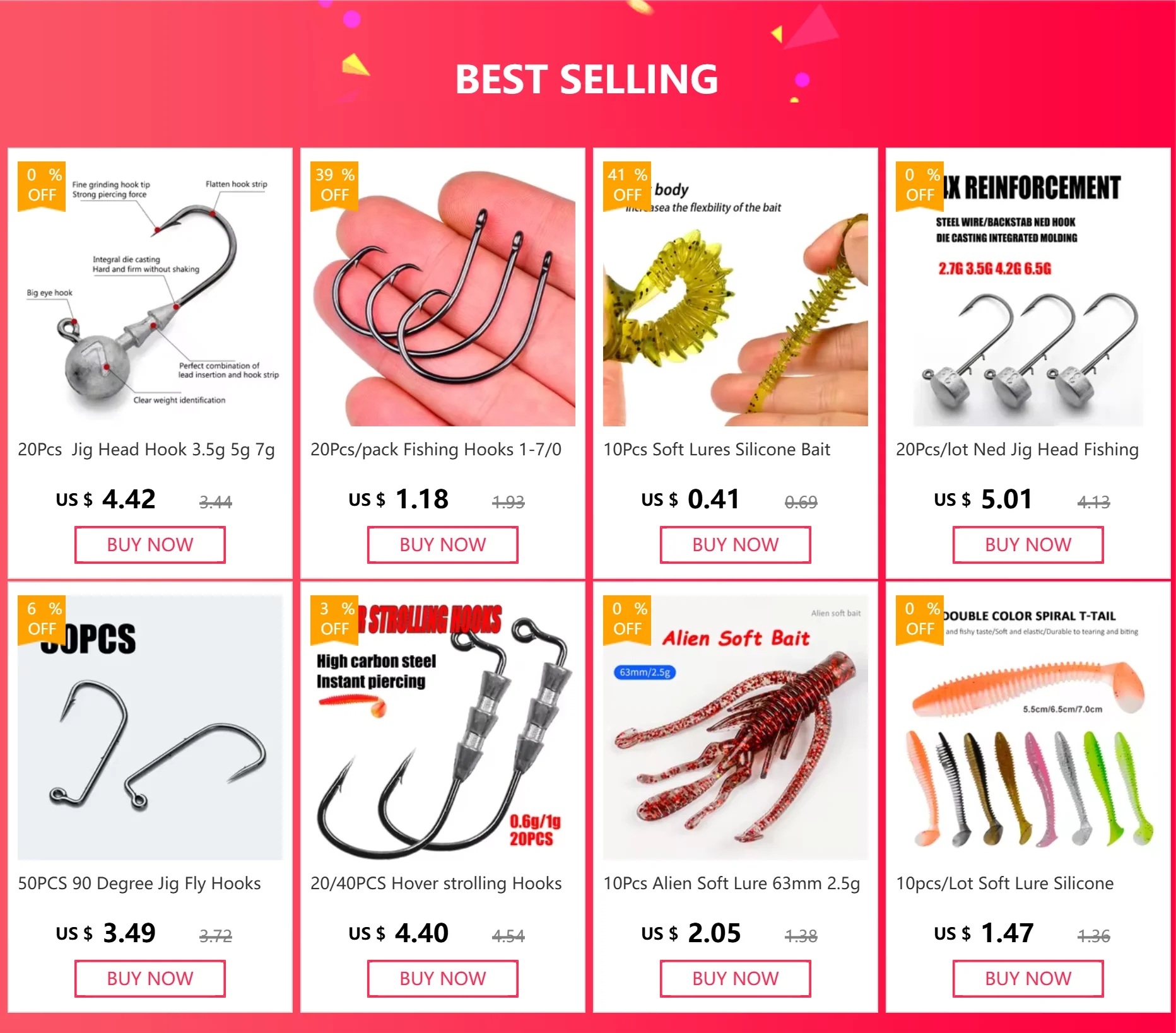 Cabezales jig head AJLURES en diferentes pesos para pesca de lucio