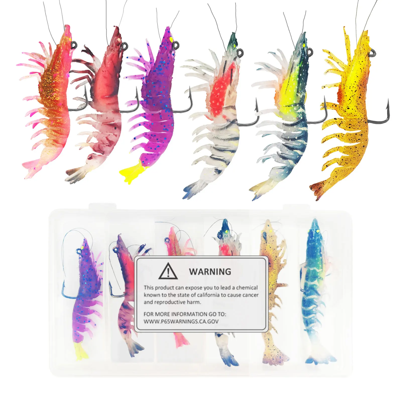 Free Fisher señuelo gamba blanda Jig Head vástago largo - imagen 2