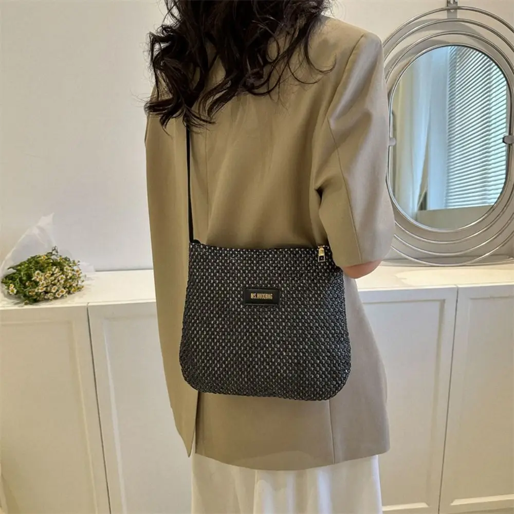 Bolso bandolera de paja retro de verano para mujer – playa - imagen 5