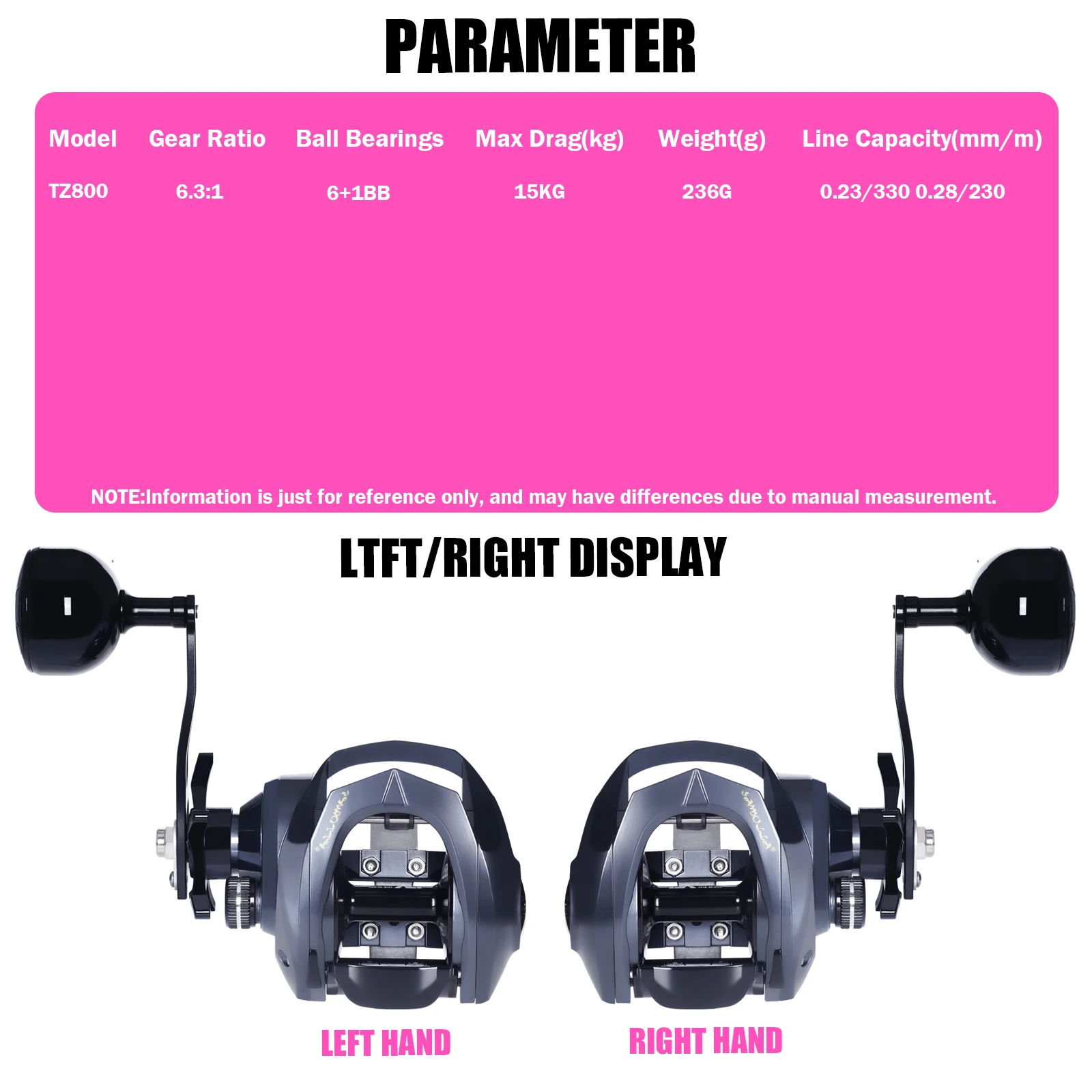 Carrete baitcasting para pesca en el mar