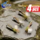 ANFS Moscas tipo paracaídas con anzuelo para pesca con mosca - imagen 2