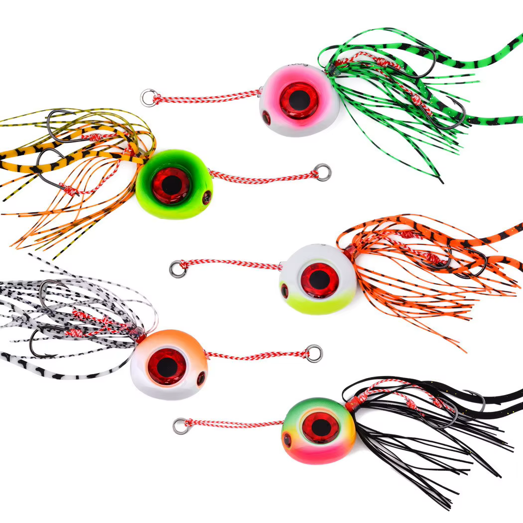 Kabura Jig Tenya Tai – Señuelo con falda de goma para pargo y róbalo