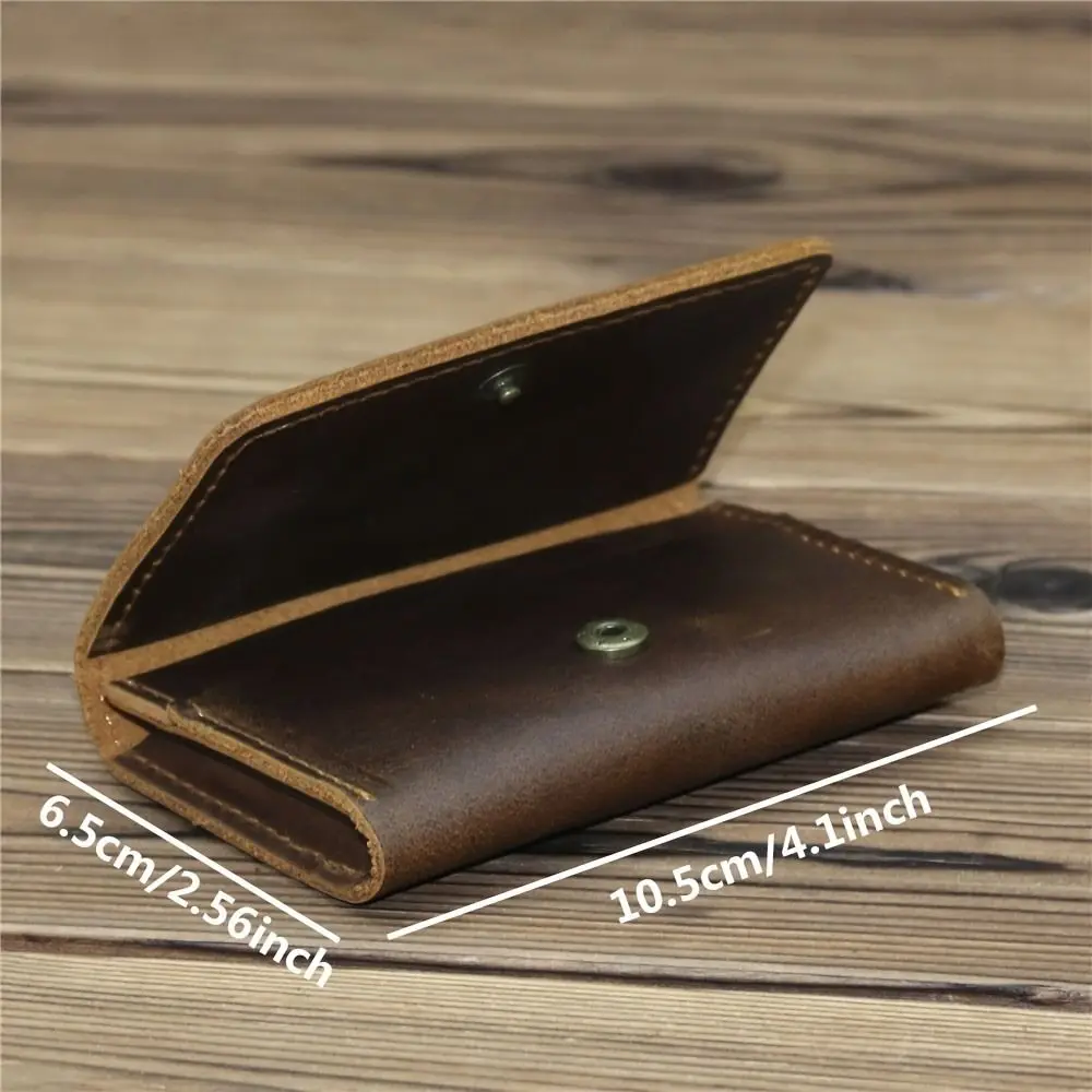 Tarjetero minimalista de cuero para hombre