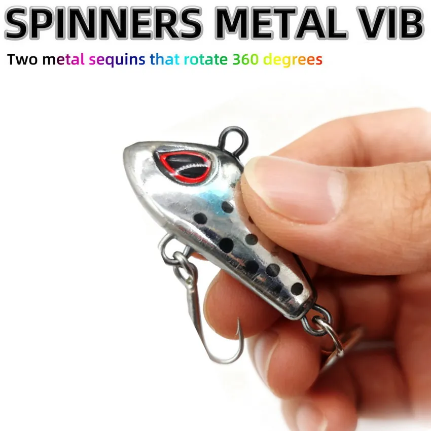 Spinner vibratorio Pin Crankbait metálico doble cuchara hundimiento - imagen 3