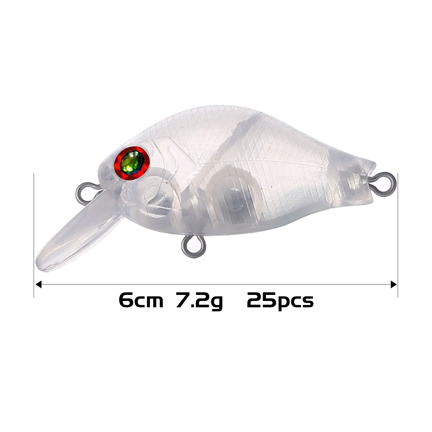Crankbaits transparentes para lubina FREE FISHER – con cebo DIY - imagen 5
