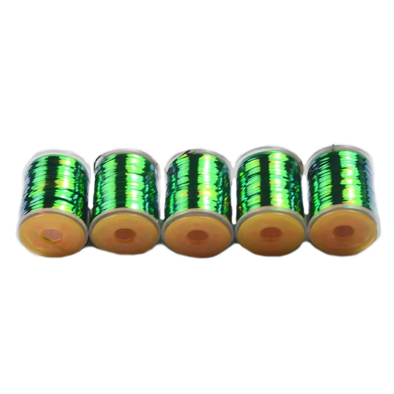 Oropel Mylar para atado de moscas Naranja Pavo Real - imagen 5