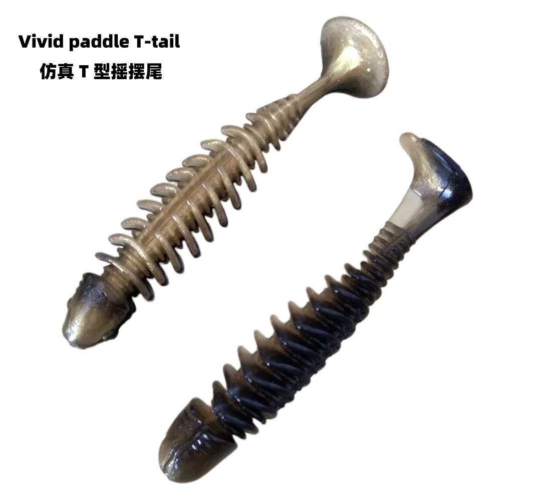 Swolfy vinilo paddle tail reverse con costillas mandarín para lubina - imagen 2