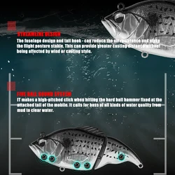 Señuelo hundimiento lento de varias secciones para pesca de cebo artificial