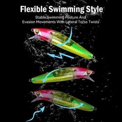 Señuelo Minnow Leydun 95mm para lubina con Flash Blade