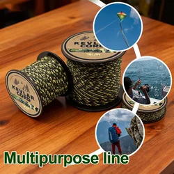 Cuerda Kevlar camuflada ultrarresistente y ligera para pesca deportiva