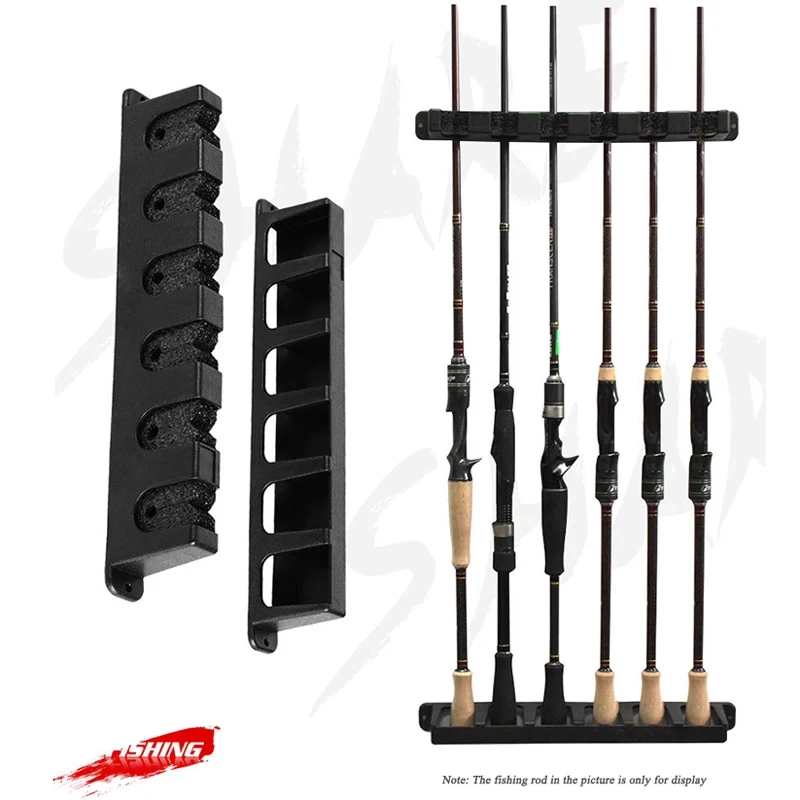 Soporte vertical modular para cañas de pescar, vista frontal