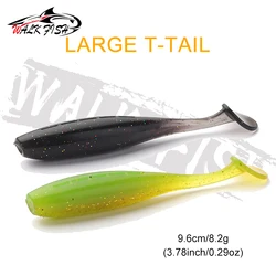 WALK FISH señuelos de pesca suaves con cola en T para lucio y trucha