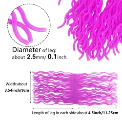 EUPHENG Squirmy gusano de silicona para mosca wiggly en colores