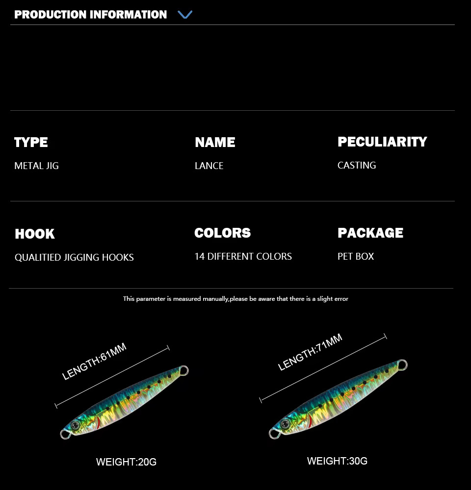 Señuelo metálico LETOYO en diferentes configuraciones