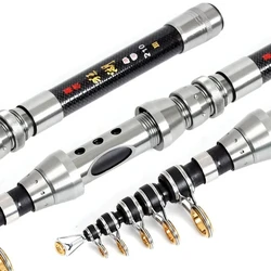 Caña telescópica de carbono ultraligera – Multifunción para mar y río