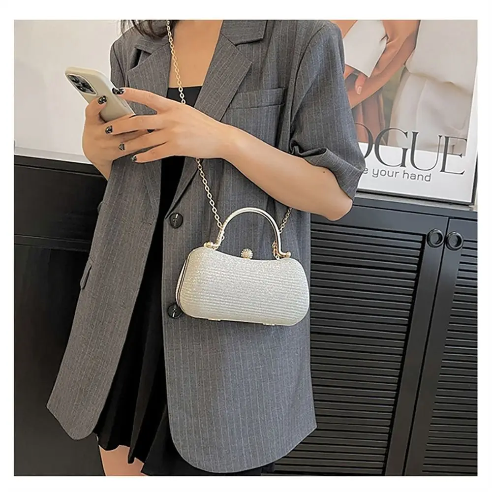 Bolso de cadena con cuentas forma de huevo para fiesta - imagen 4