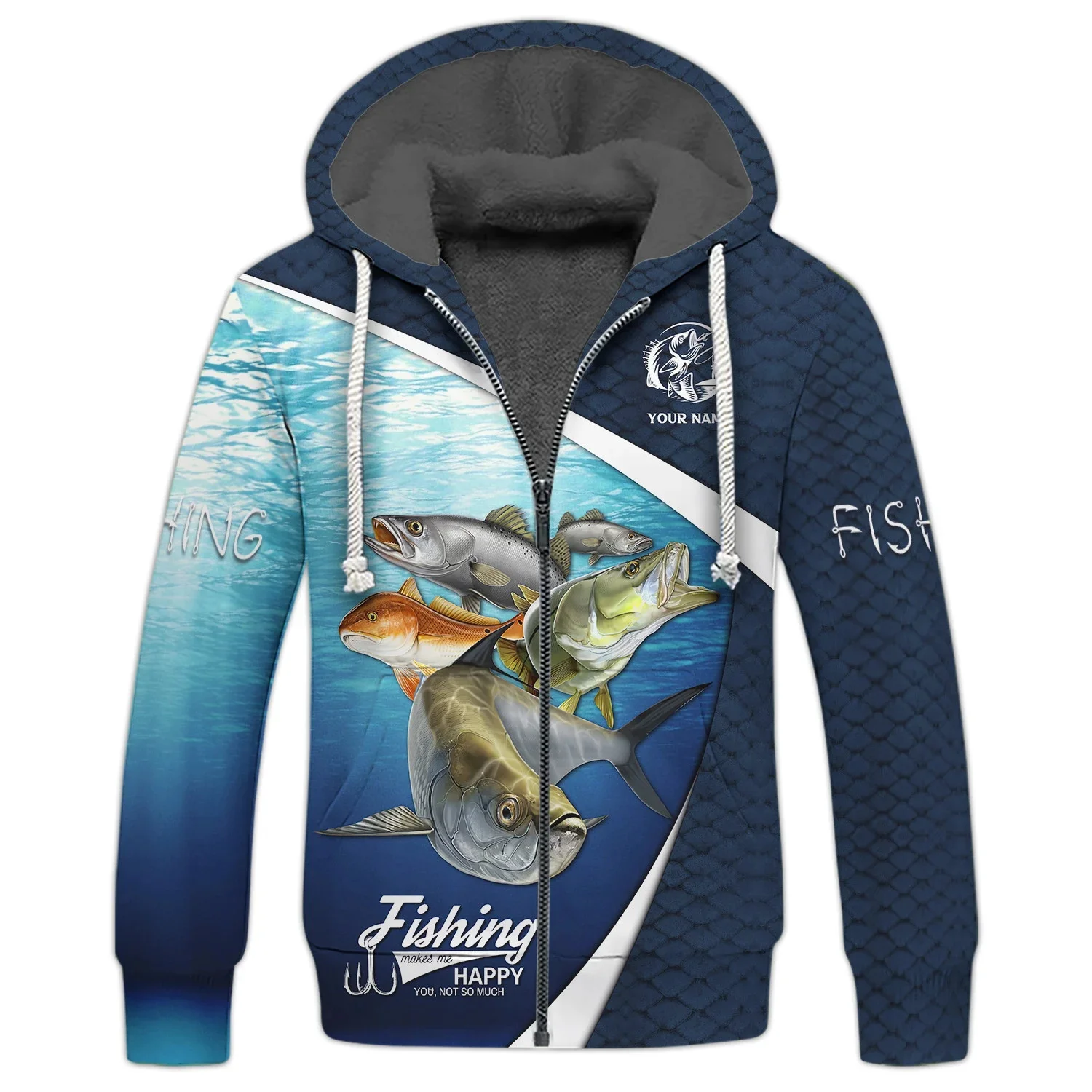 JH13 Sudadera de pesca bagre y marlín con estampado 3D - imagen 5