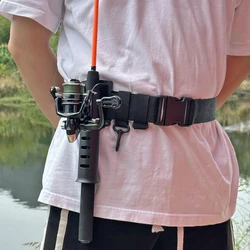Cinturón portacañas ajustable NGB para pesca deportiva