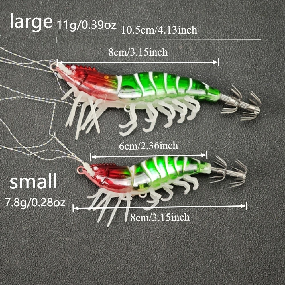 Señuelos UV horizontales luminosos para pulpos, camarones y calamares - imagen 2