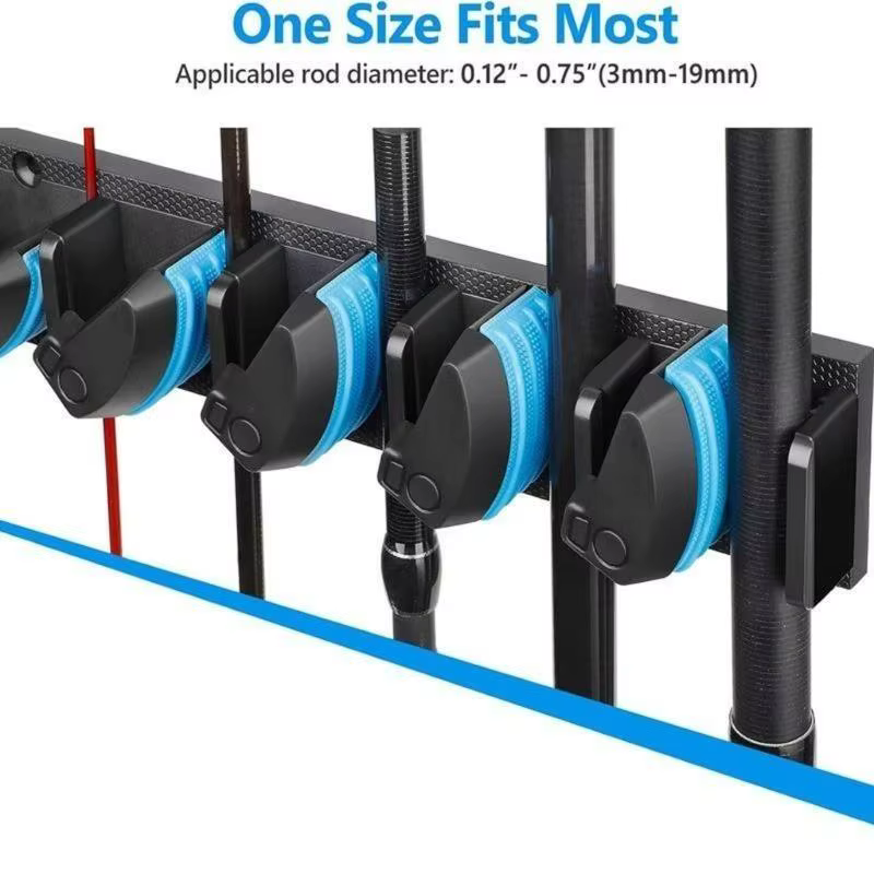 Soporte de pared para cañas de pesca, vertical u horizontal - imagen 5