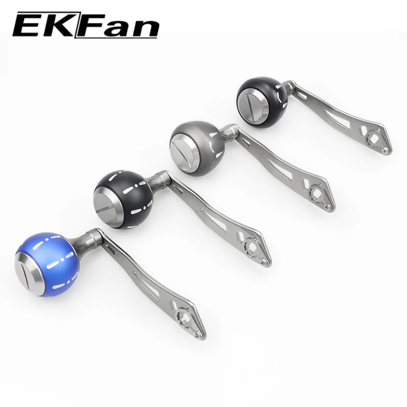 Manivela de carrete baitcasting EKFan de aluminio con doble orificio - imagen 3
