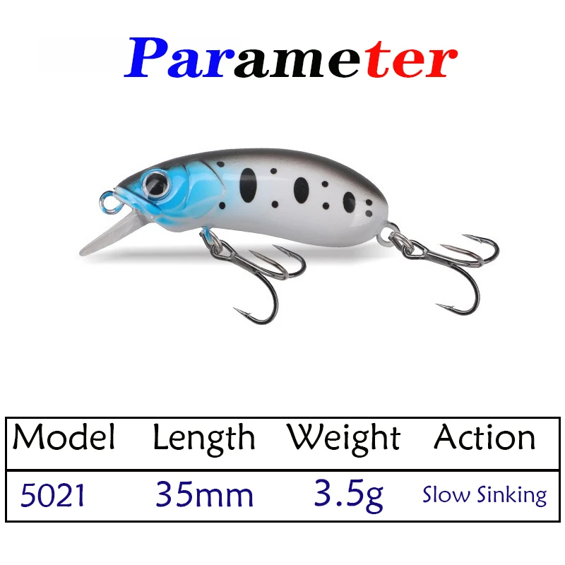 Micro Jerkbait hundimiento lento Wobbler para lubina y trucha - imagen 5