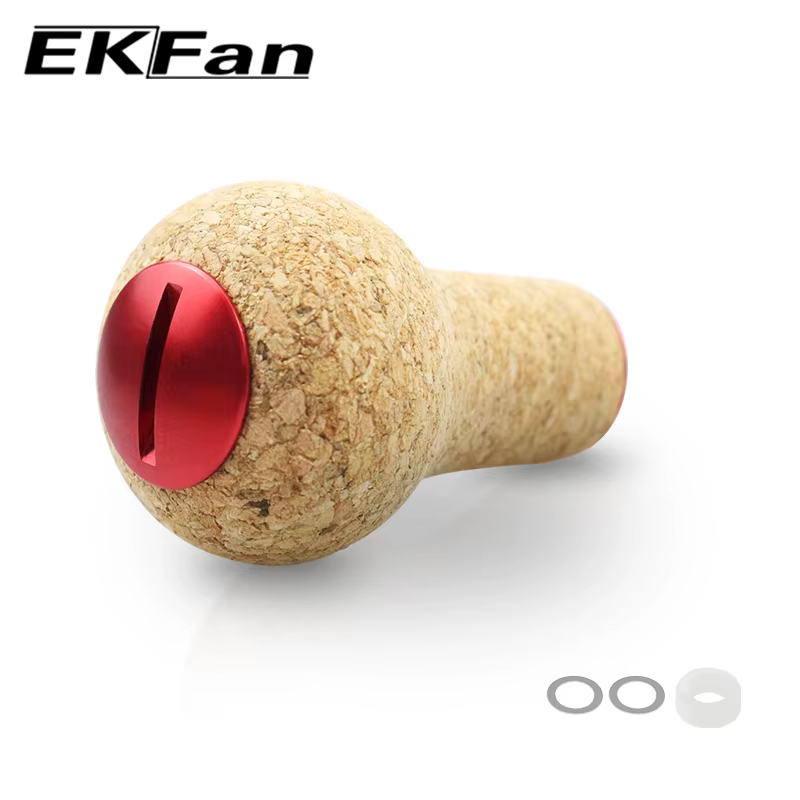 EKFan Perillas de corcho calabaza para eje 4 mm - mangos de carrete - imagen 5