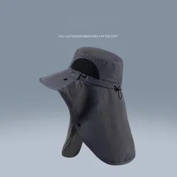 Gorra de pesca con protección solar y alero ancho