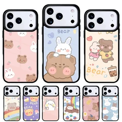 Funda iPhone con diseño de conejo y oso
