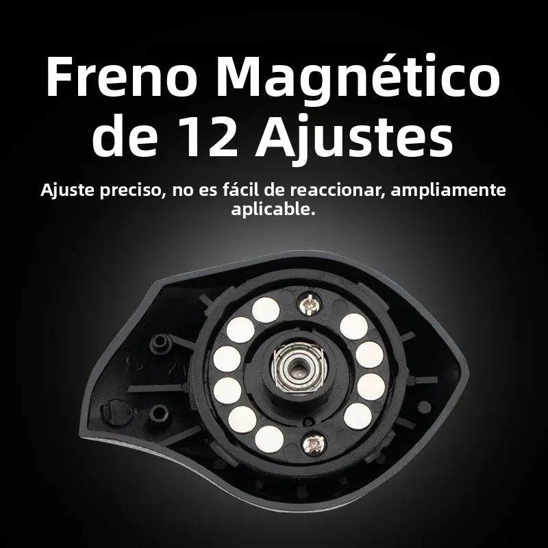 Carrete Baitcasting Huidiao 7.1:1 con freno magnético 12 niveles