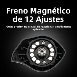 Carrete Baitcasting Huidiao 7.1:1 con freno magnético 12 niveles
