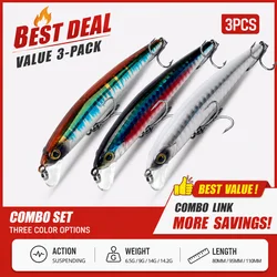 SP SHADOW Jerkbait Suspending Minnow – Lanzamiento largo