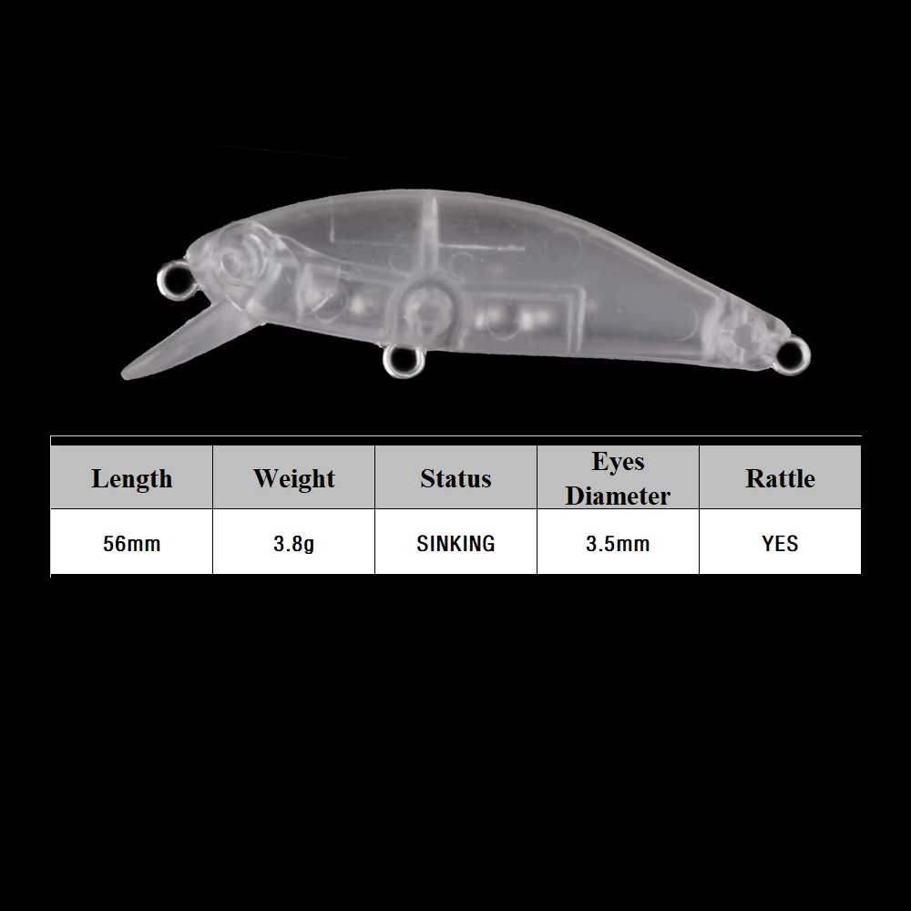 Señuelo Minnow Artificial Chan'sHuang 5,6 cm con sonajero hundido - imagen 2