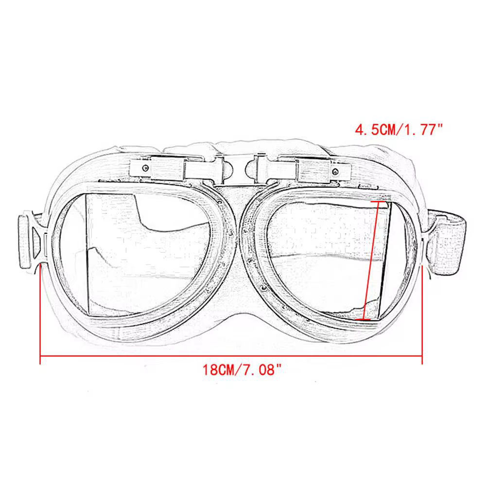 Gafas de sol retro vintage para moto, snowboard, scooter y piloto - imagen 5