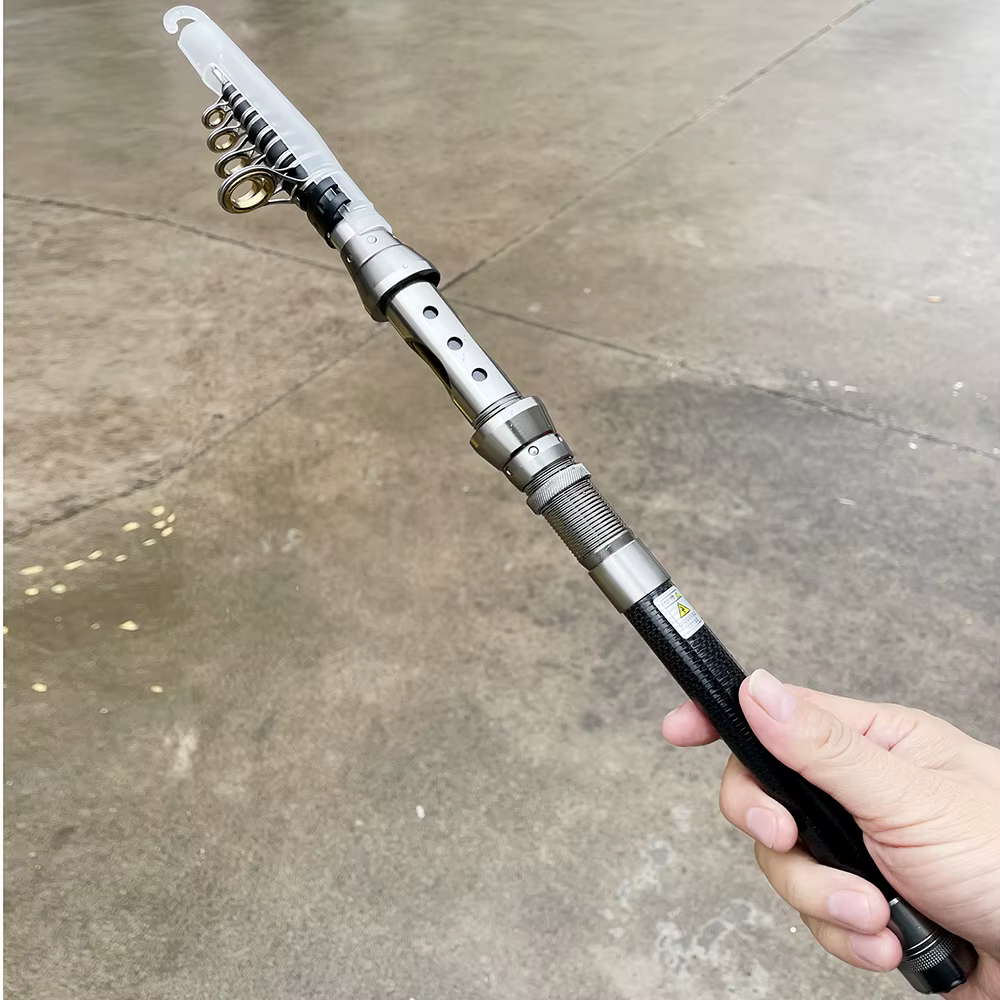 Caña telescópica fibra carbono 2,4m para pesca marina - imagen 3