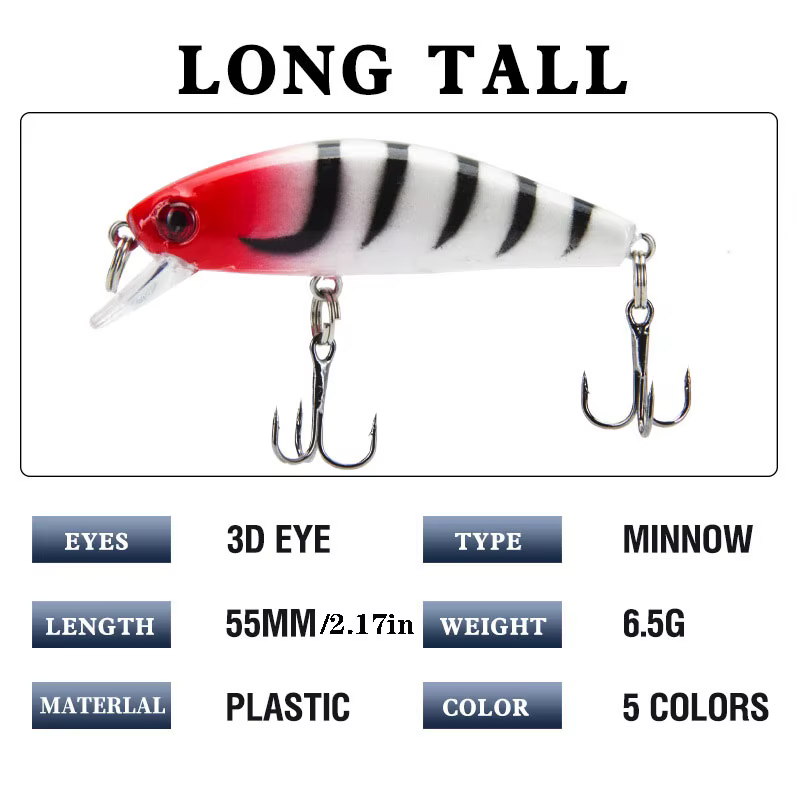 Señuelo Minnow Hundido de Plástico Duro para Trucha y Lubina - imagen 5
