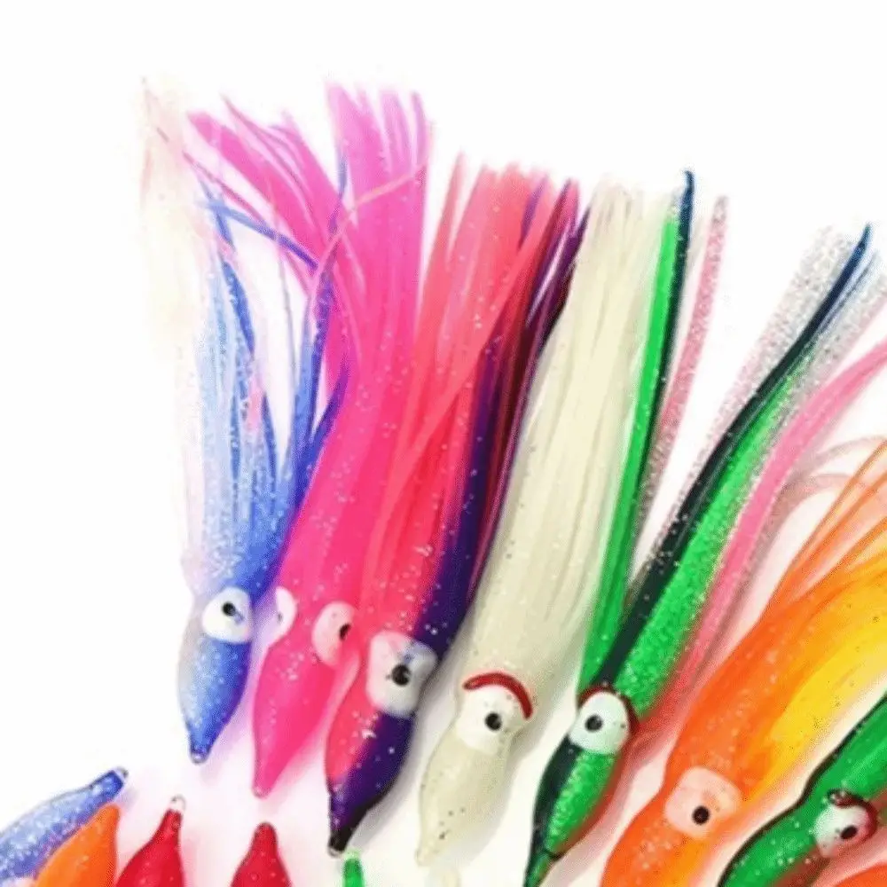 Señuelos calamar marinos duraderos de vinilo blando para pesca - imagen 2