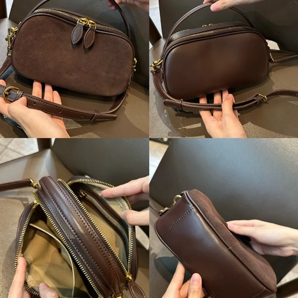 Bolso bandolera pequeño de ante sintético para mujer, estilo vintage - imagen 2