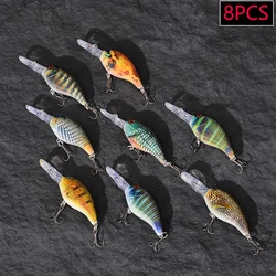 Señuelos Wobbler ABS para lucio y lubina, pesca de arrastre