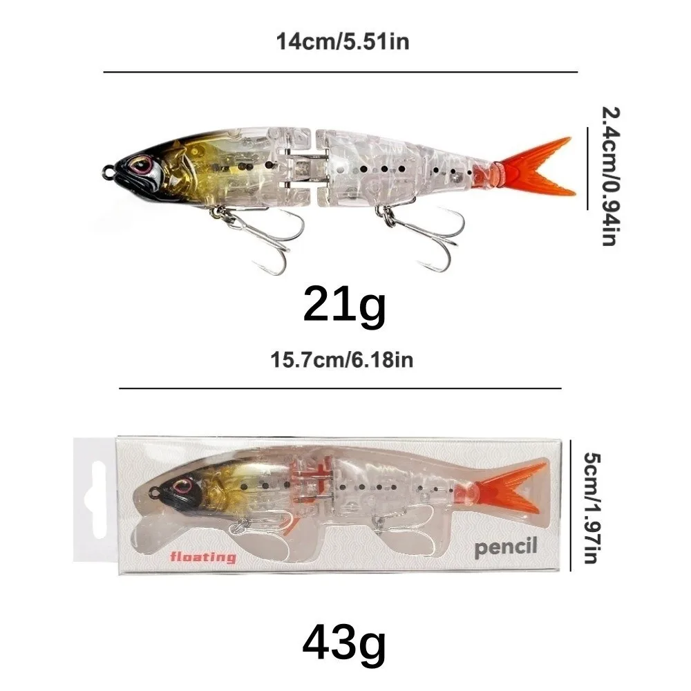 Señuelo articulado brillante de cuerpo duro para pesca en el mar - imagen 4