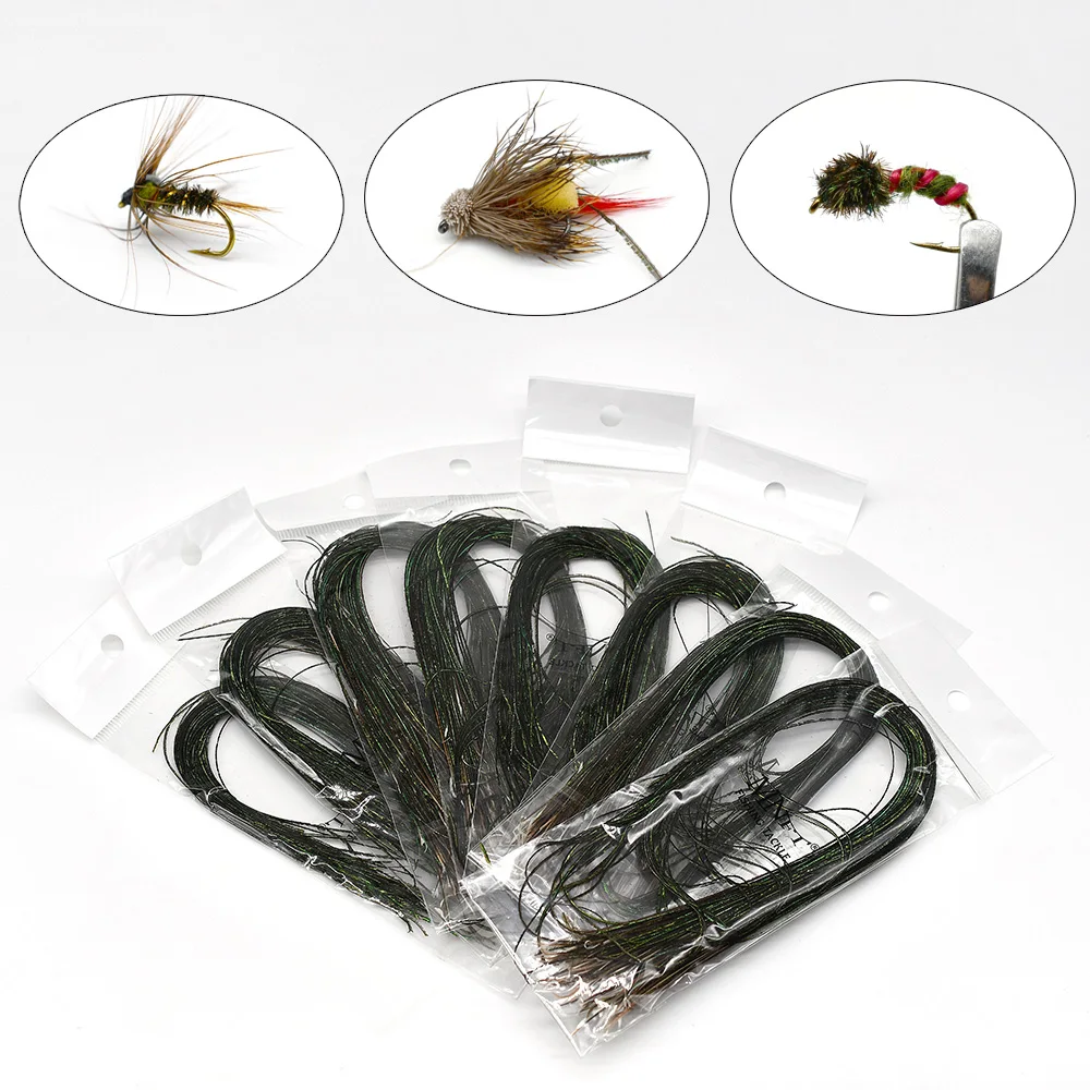 MNFT Plumas de pavo real para atar moscas, ninfas, húmedas y pesca - imagen 3