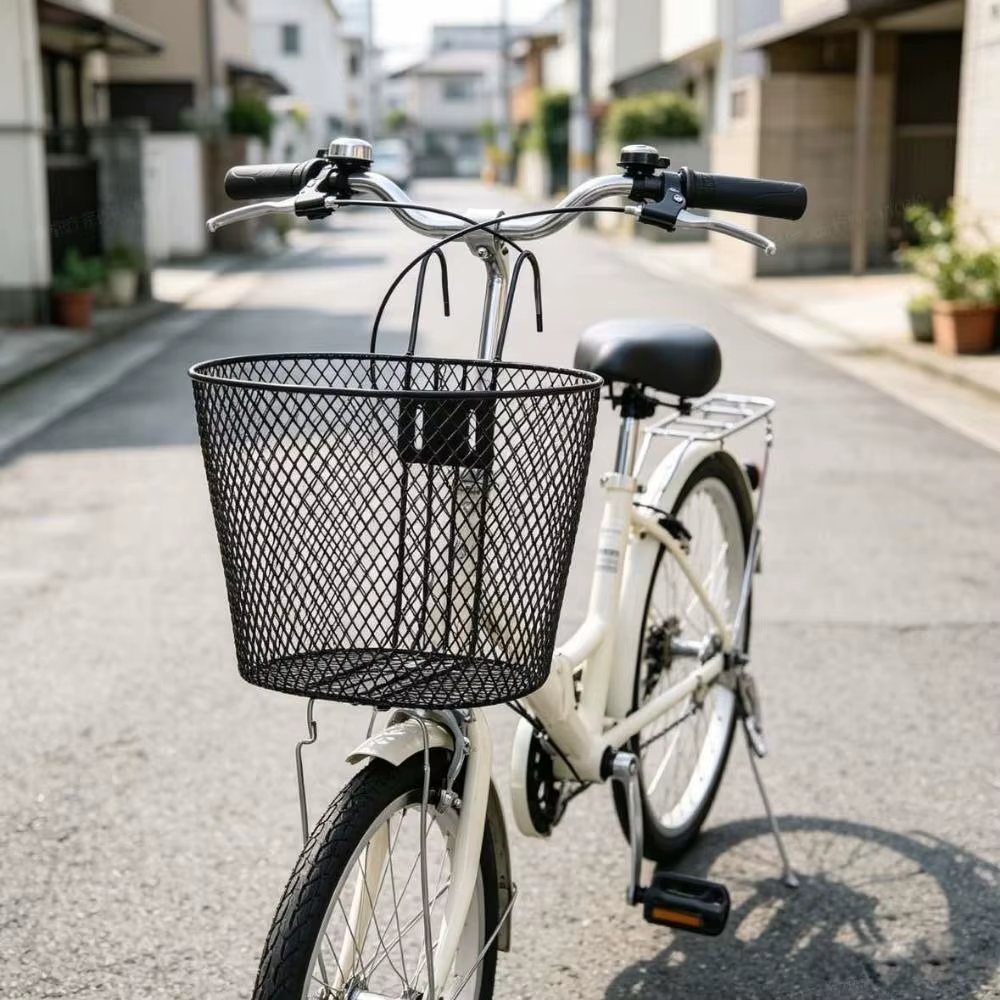 Cesta plegable de bicicleta montada en manillar