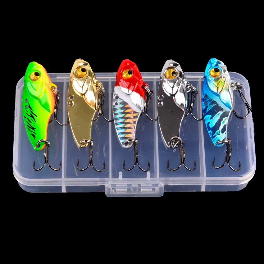 Señuelo VIB metálico vibrante – Wobbler con lentejuelas para pesca - imagen 2