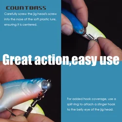 Cabezales con tornillo CountBass para vinilo – Pesca lubina