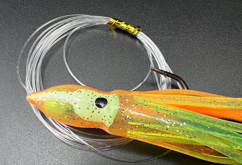 Señuelo de pulpo de silicona con anzuelo para curricán - imagen 4