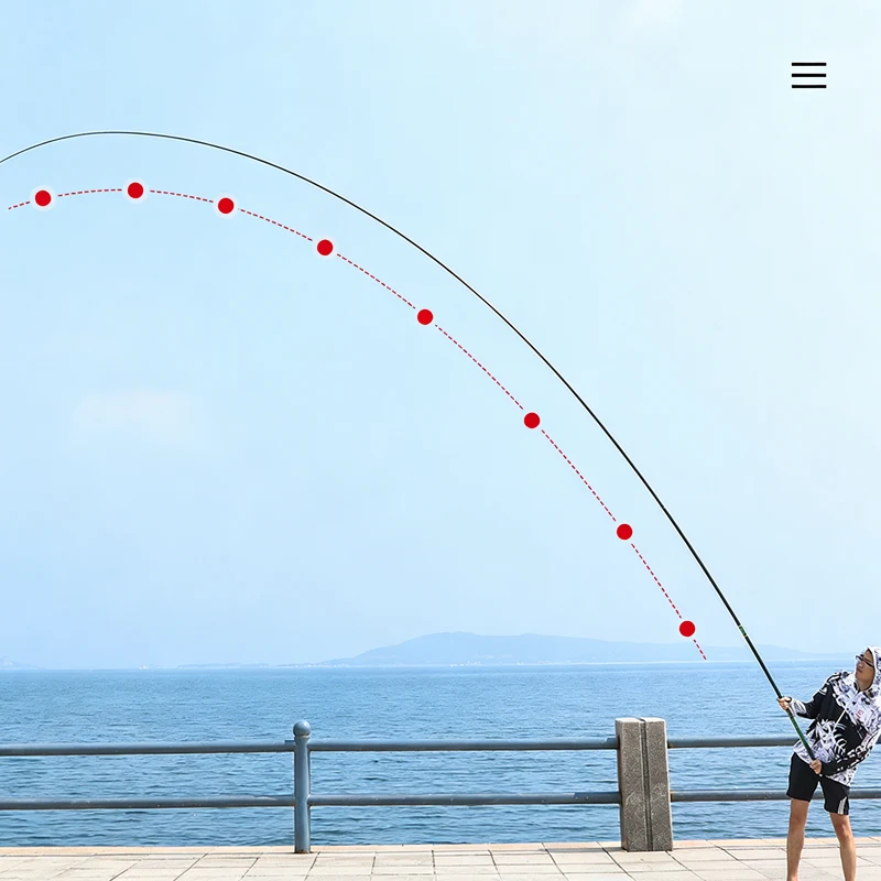 Caña carpa FISHINGFANS fibra de carbono ultraligera lanzamiento - imagen 2