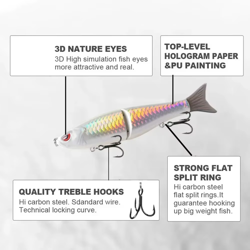 GREENSPIDER Swimbait Wobbler lento Junta S – Señuelo vinilo pesca - imagen 2