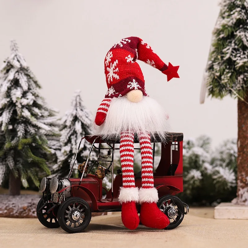 Gnomo navideño con luz LED – Adorno de felpa para el hogar, decoración