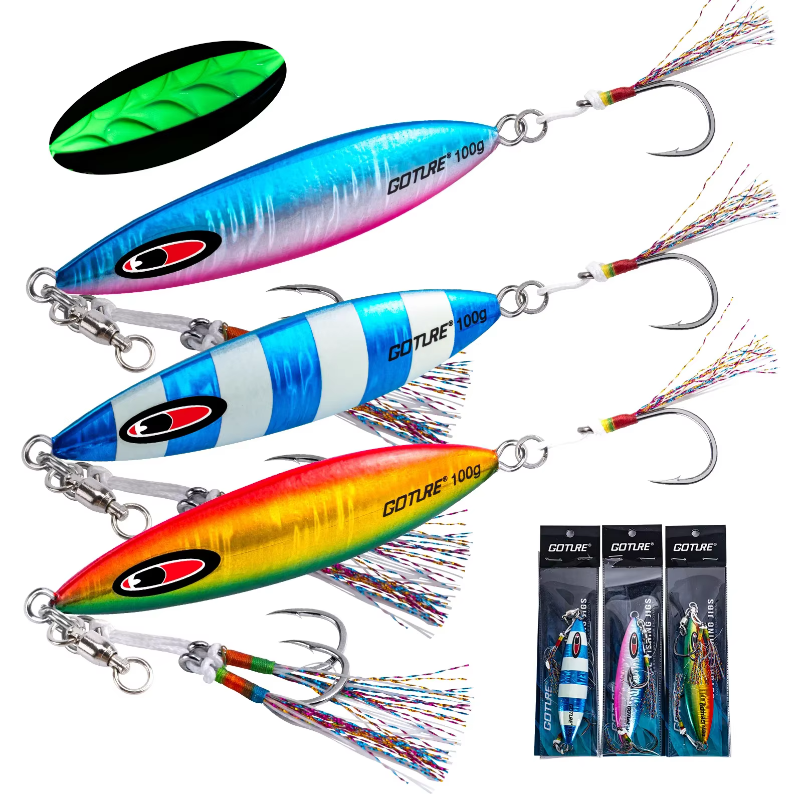 Anzuelos Jigging Goture – Acero carbono agua salada - imagen 5