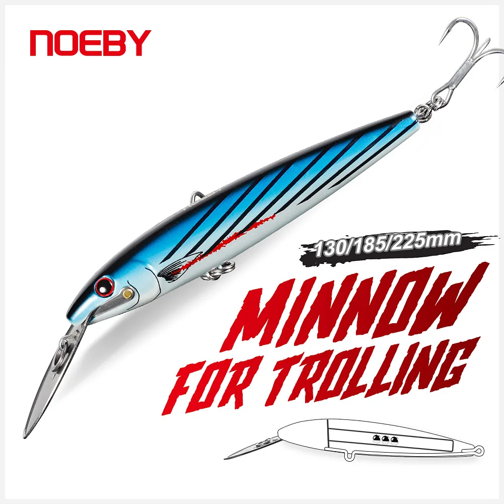 NOEBY Trolling Minnow Señuelo de pesca para agua salada